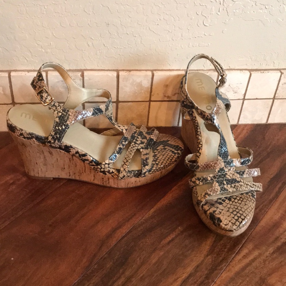 Me Too Leather Wedge Sandal